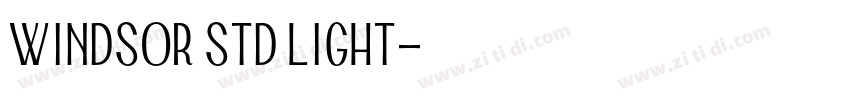 windsor std light字体转换